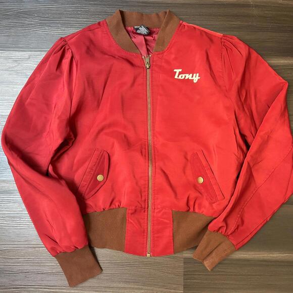 Marvel By Her Universe Iron Man Bomber Jacket Tony Stark Size Medium Rust Red - Picture 7 of 7